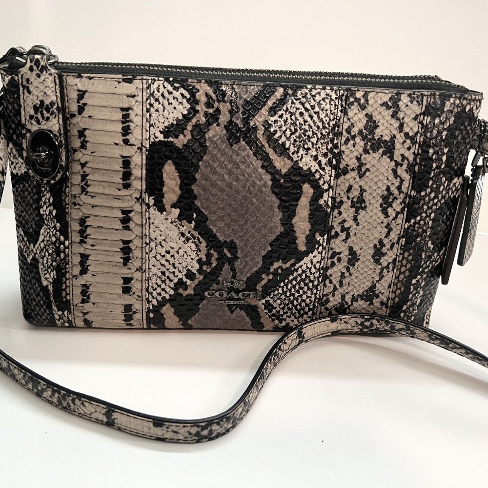 Coach Exotic Snake-Embossed Leather Crossbody Bag